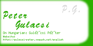 peter gulacsi business card